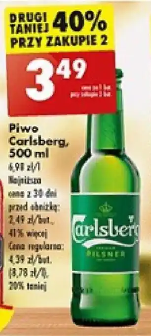 Biedronka Piwo Carlsberg, 500 ml oferta