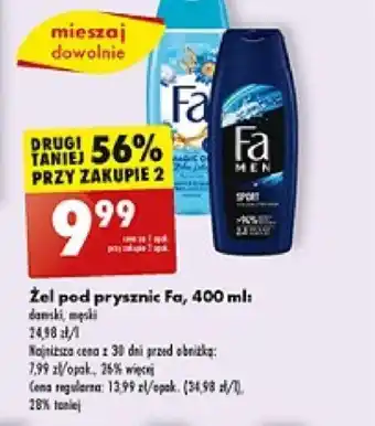 Biedronka Żel pod prysznic Fa 400ml oferta