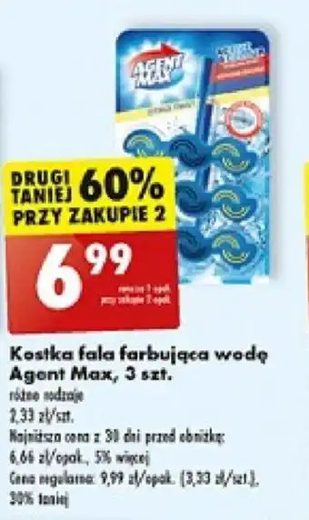 Biedronka Kostka fala farbująca wodę Agent Max 3szt. oferta
