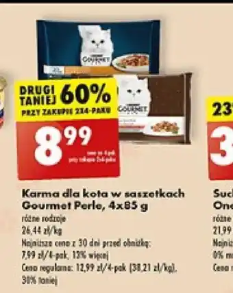 Biedronka Karma dla kota w saszetkach Gourmet Perle, 4x85 g oferta