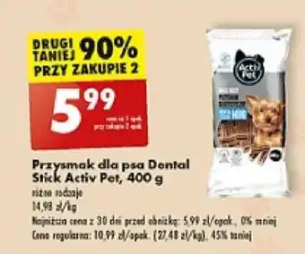 Biedronka Przysmak dla psa Dental Stick Activ Pet 400g oferta