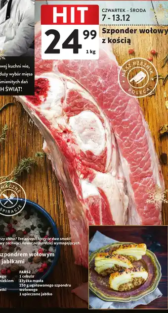 Intermarche Szponder wołowy z kością 1kg oferta