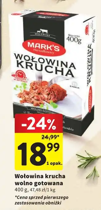 Intermarche Wołowina krucha wolno gotowana 400 g oferta