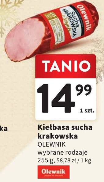 Intermarche Kiełbasa sucha krakowska OLEWNIK 255g oferta