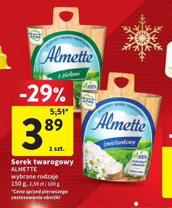 Intermarche Serek twarogowy ALMETTE 150 g oferta