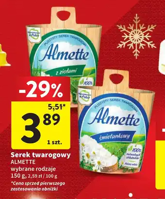 Intermarche Serek twarogowy ALMETTE 150 g oferta