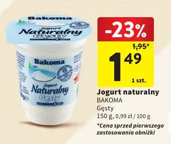 Intermarche Jogurt naturalny BAKOMA 150 g oferta