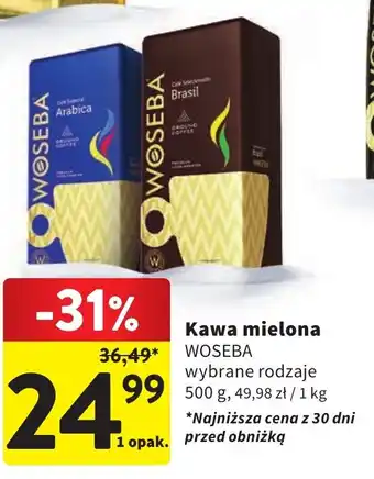 Intermarche Kawa mielona WOSEBA 500 g oferta