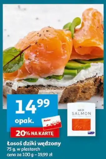 Auchan Łosoś dziki wędzony 75 g oferta