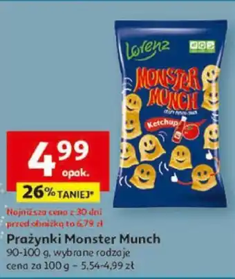 Auchan Prażynki Monster Munch 90-100 g oferta