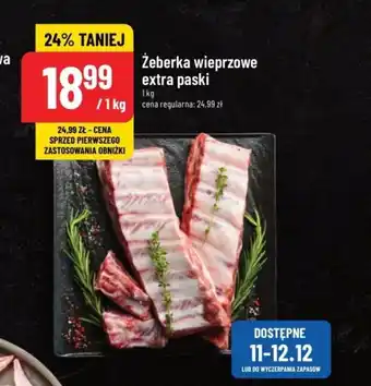 Polomarket Żeberka wieprzowe extra paski 1kg oferta