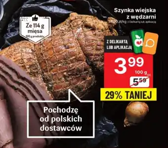 Delikatesy Centrum Szynka wiejska z wędzarni 100g oferta