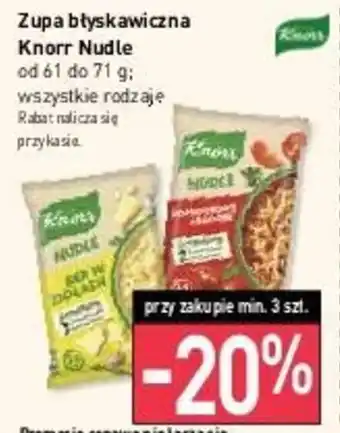 Stokrotka Zupa błyskawiczna Knorr Nudle 61-71 g oferta