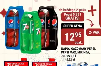 bi1 NAPÓJ GAZOWANY PEPSI, PEPSI MAX, MIRINDA, 7UP 2x1,5l oferta