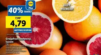 Lidl Grejpfrut czerwony, luzem 1 kg oferta
