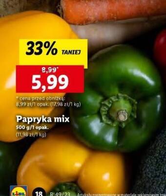 Lidl Papryka mix 500 g oferta