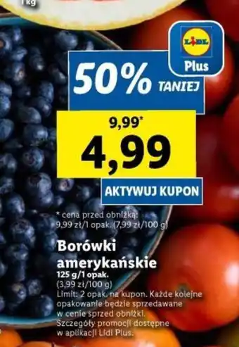 Lidl Borówki amerykańskie 125 g oferta