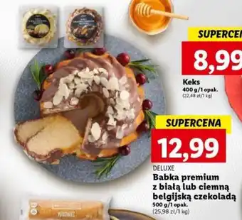 Lidl DELUXE Babka premium z białą lub ciemną belgijską czekoladą 500 g oferta