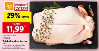 Lidl RZEŹNIK Polska kaczka - tuszka 1 kg oferta