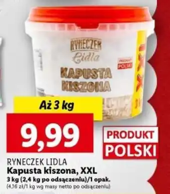 Lidl RYNECZEK LIDLA Kapusta kiszona, XXL 3 kg oferta