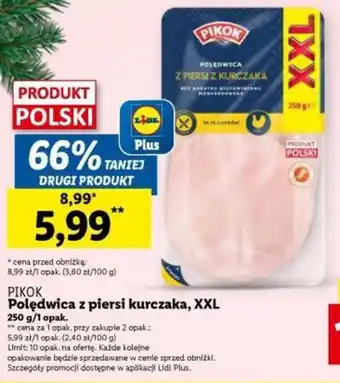 Lidl PIKOK Polędwica z piersi kurczaka, XXL 250 g oferta