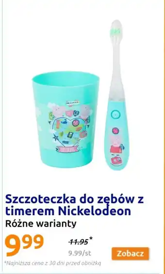 Action Szczoteczka do zębów z timerem Nickelodeon oferta