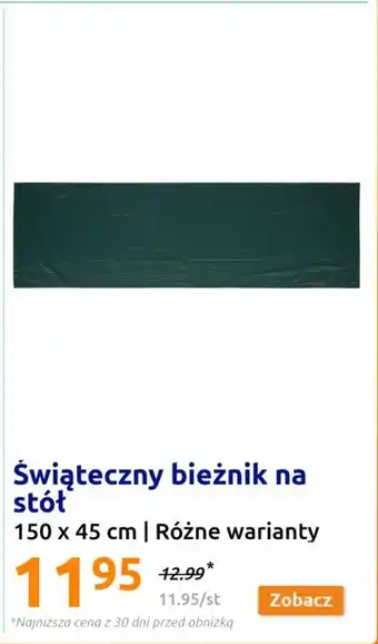 Action Świąteczny bieżnik na stół oferta