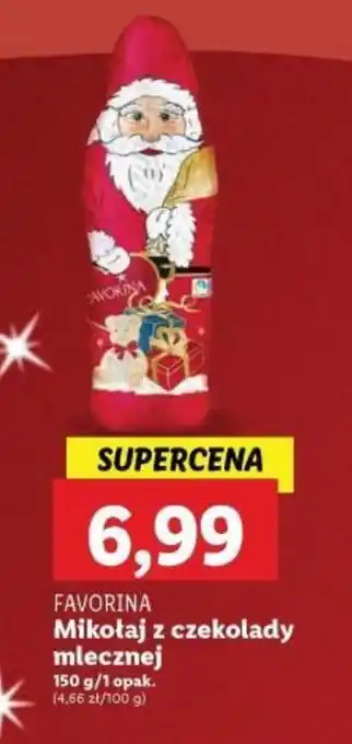 Lidl FAVORINA Mikołaj z czekolady mlecznej 150 g oferta