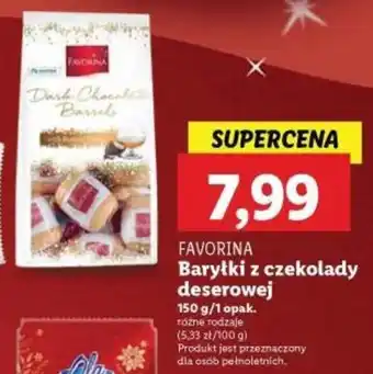 Lidl FAVORINA Baryłki z czekolady deserowej 150 g oferta