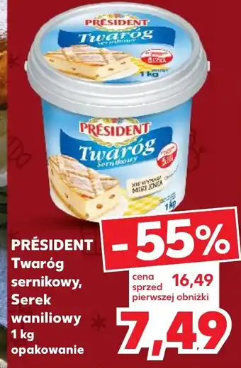 Kaufland PRÉSIDENT Twaróg sernikowy, Serek waniliowy 1 kg oferta