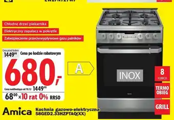 Media Expert Kuchenka gazowo-elektryczna amica oferta