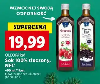 Lidl OLEOFARM Sok 100% tłoczony NFC 490ml oferta