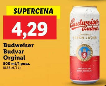 Lidl Budweiser Budvar Orginal 500ml oferta