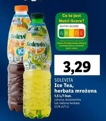 Lidl SOLEVITA Ice Tea herbata mrożona 1,5l oferta