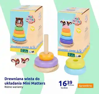Action Drewniana wieża do układania Mini Matters oferta