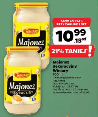Netto Majonez dekoracyjny Winiary 700 ml oferta