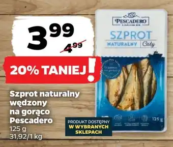 Netto Szprot naturalny wędzony na gorąco Pescadero 125 g oferta