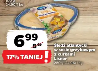 Netto Śledź atlantycki w sosie grzybowym z kurkami lisner oferta