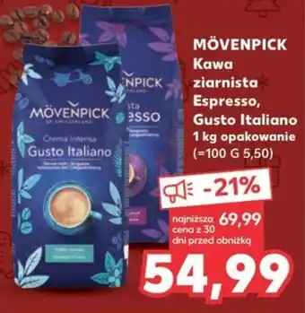 Kaufland MÖVENPICK Kawa ziarnista Espresso Gusto Italiano 1kg oferta