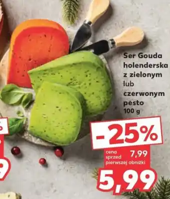Kaufland Ser Gouda holenderska z zielonym lub czerwonym pesto 100 g oferta