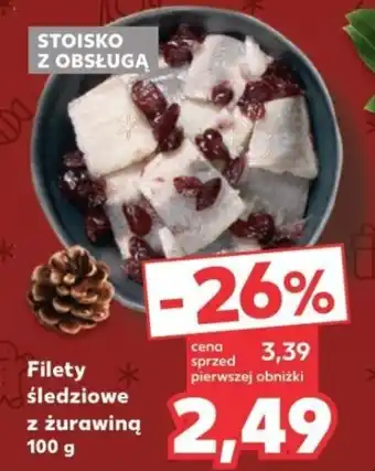 Kaufland Filety śledziowe z żurawiną 100 g oferta