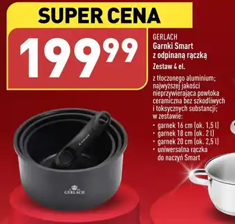 ALDI GERLACH Garnki Smart z odpinaną rączką 4 elementy oferta