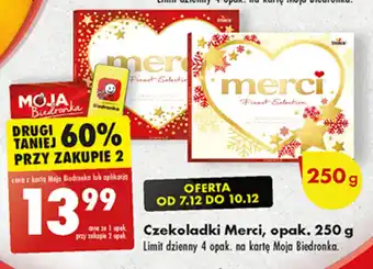 Biedronka Czekoladki Merci, opak. 250 g oferta