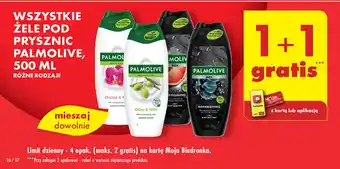 Biedronka WSZYSTKIE ŻELE POD PRYSZNIC PALMOLIVE, 500 ML oferta