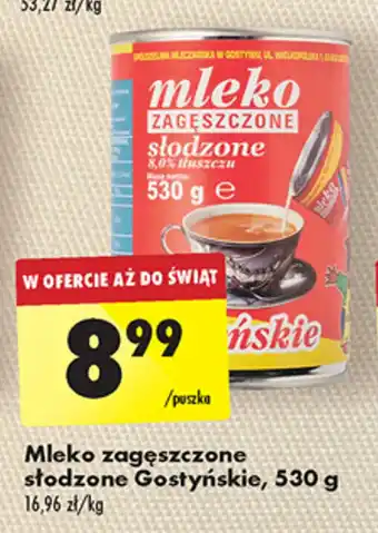 Biedronka Mleko zagęszczone słodzone Gostyńskie, 530 g oferta