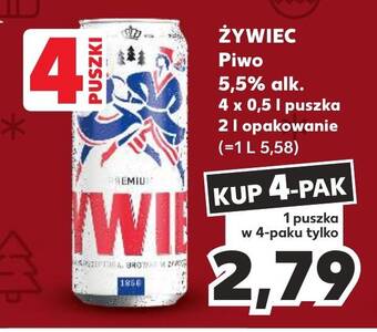 Kaufland ŻYWIEC Piwo 5,5% alk. 4 x 0,5 l oferta