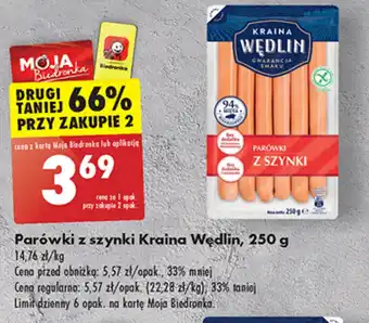 Biedronka Parówki z szynki Kraina Wędlin 250 g oferta
