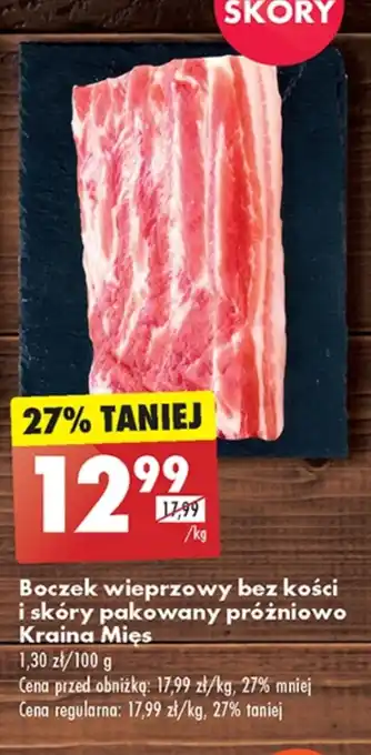 Biedronka Boczek bez kości kraina mięs oferta