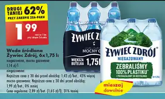 Biedronka Woda źródlana Żywiec Zdrój, 6 x 1,75 l oferta