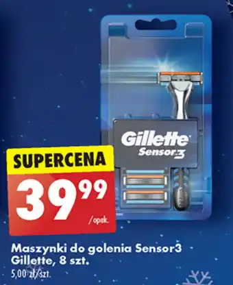 Biedronka Maszynki do golenia Sensor3 Gillette, 8 szt. oferta